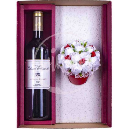 Luxusní červené cuvée z Bordeaux s kytičkou