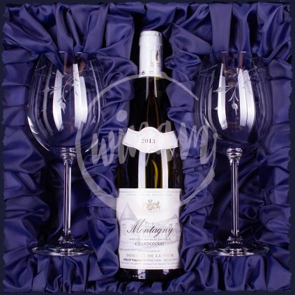 Burgundské Chardonnay se skleničkami