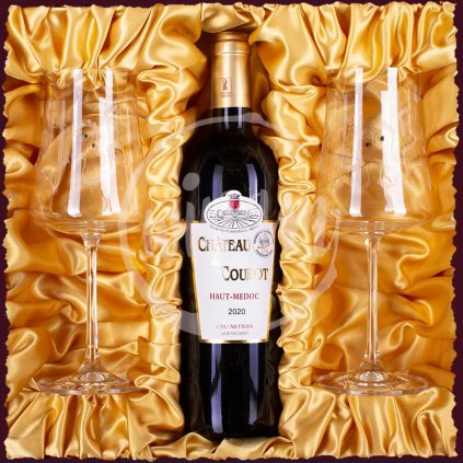 Luxusní dárková sada s vínem z Médocu