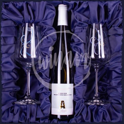 Minerální alsaský Riesling v dárkové kazetě