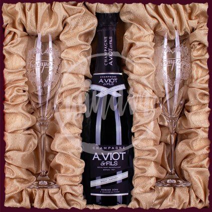 Šampaňské Brut Nature ve svatební sadě