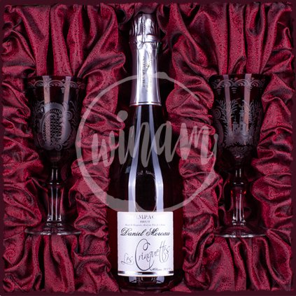 Luxusní dárková sada s šampaňským a sklenicemi Egermann