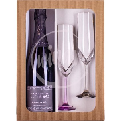 Crémant de Loire a 2 tónované skleničky