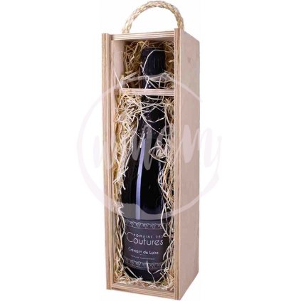 Šumivé víno v dřevěné kazetě