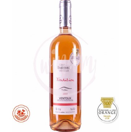 Růžové suché víno z Francie - Ventoux