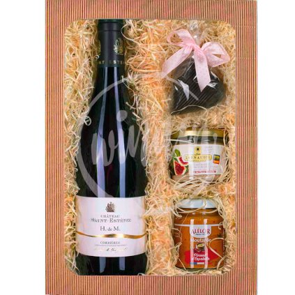 Červené barikové cuvée s delikatesami