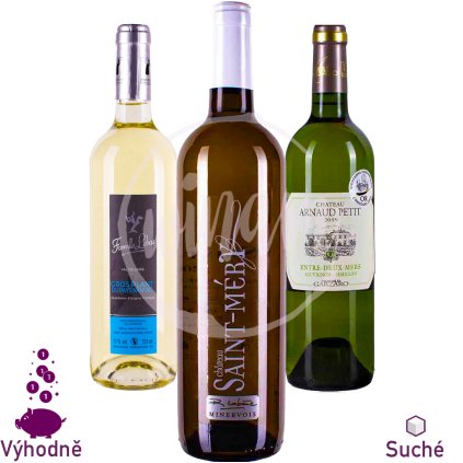 Výhodná sada bílých suchých vín z Francie