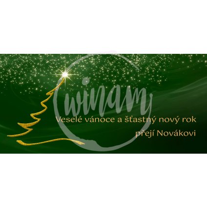 Vánoční kartička %22Stromeček v zeleném%22