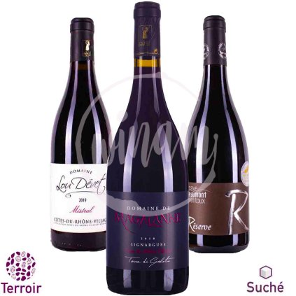 Trio vín z údolí Rhony