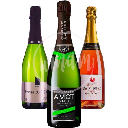 Trio polosuchých šumivých vín z Francie