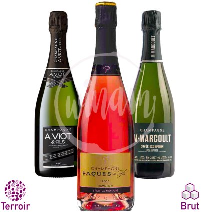 Degustační set Trio šampaňských terroirů