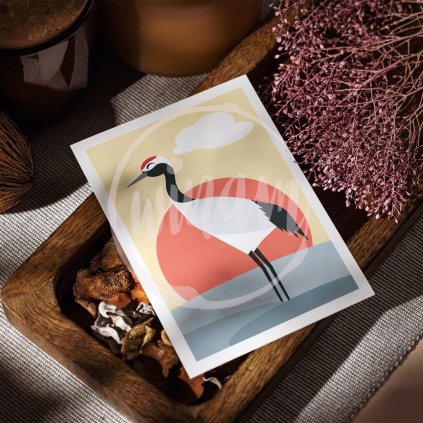 Minimalistický obrázek - Jeřáb