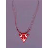 náhrdelník tři srdíčka červený