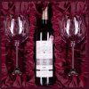 Dárkové červené víno z Bordeaux se skleničkami