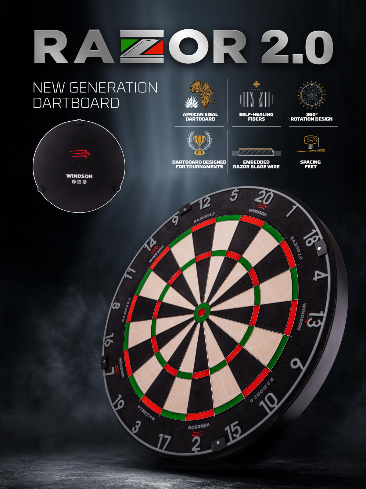 Razor 2.0 - Sisal dartboard