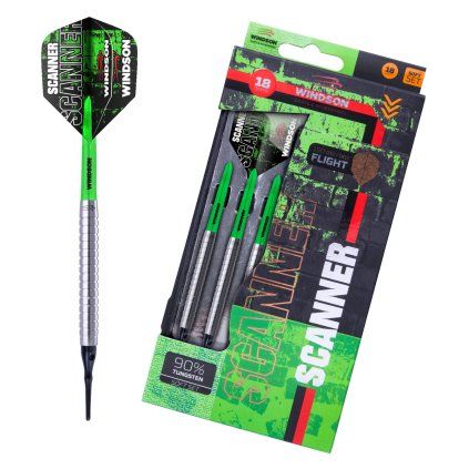 WINDSON SCANNER GREEN 18g 90% Tungsten - Šipky Soft