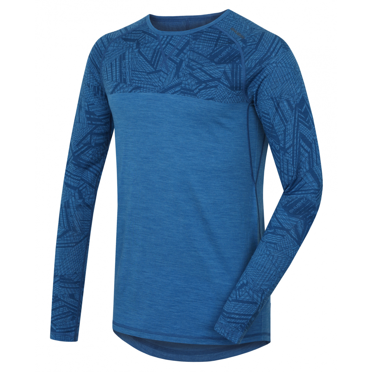 HUSKY MERINO pánské triko DL modrá varianta: XL