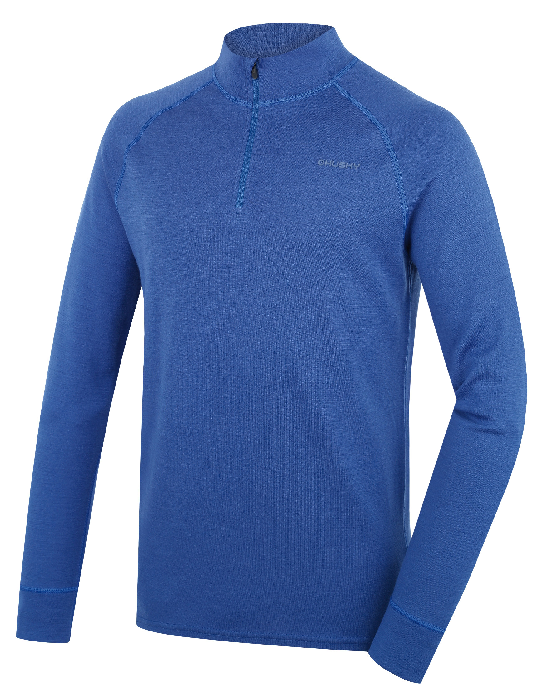 HUSKY ARON ZIP M blue merino mikina varianta: XXL