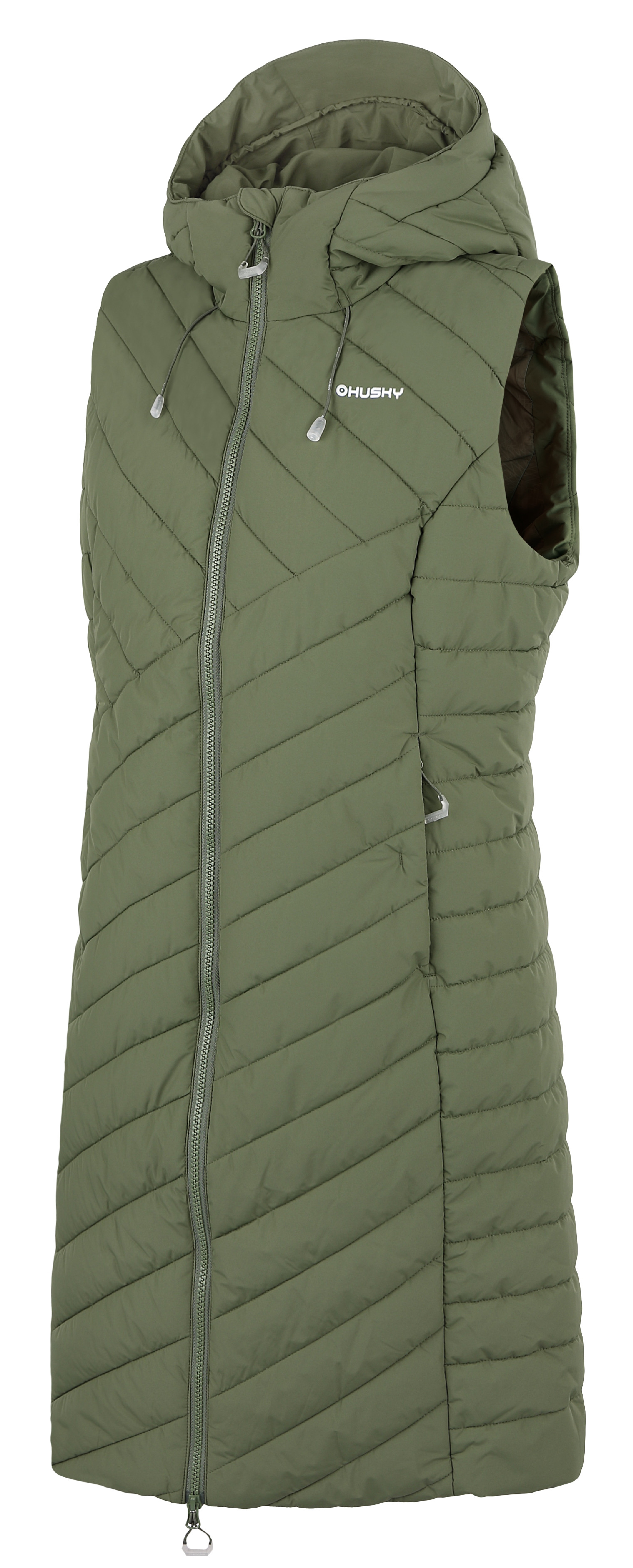 HUSKY NAPI L khaki zimní dlouhá vesta varianta: XL