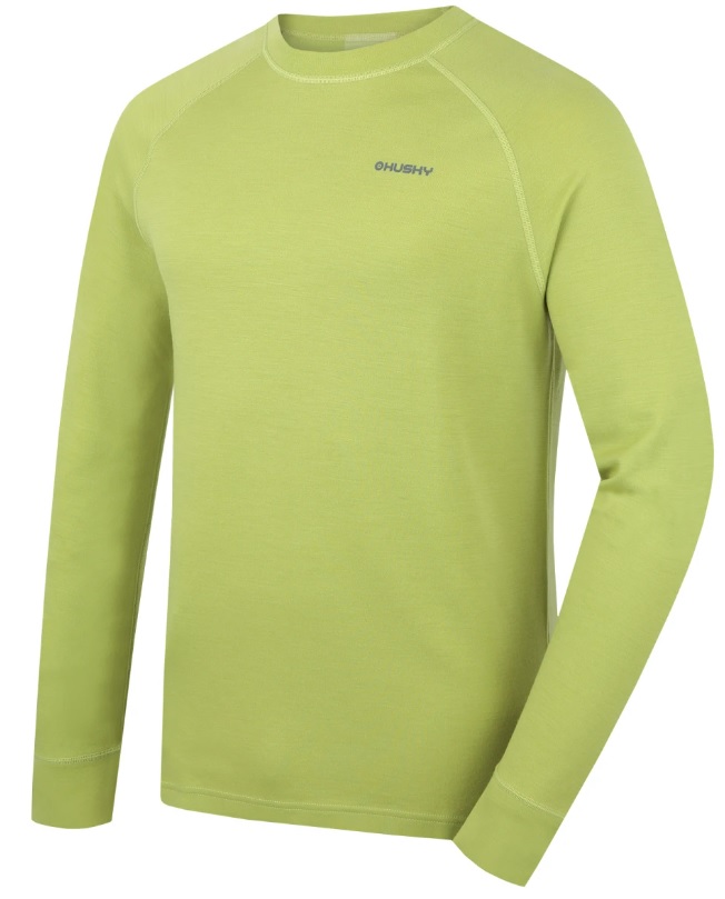 HUSKY ARON M bright green merino mikina varianta: XL