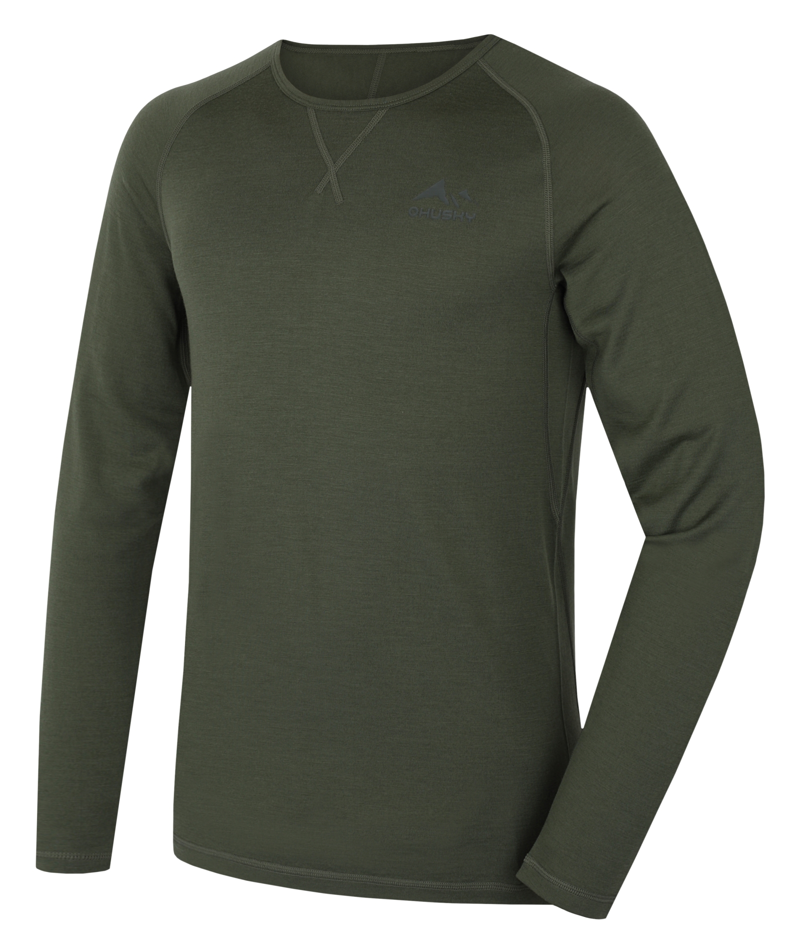 HUSKY MERINO MEROW M green triko Velikost: XXL