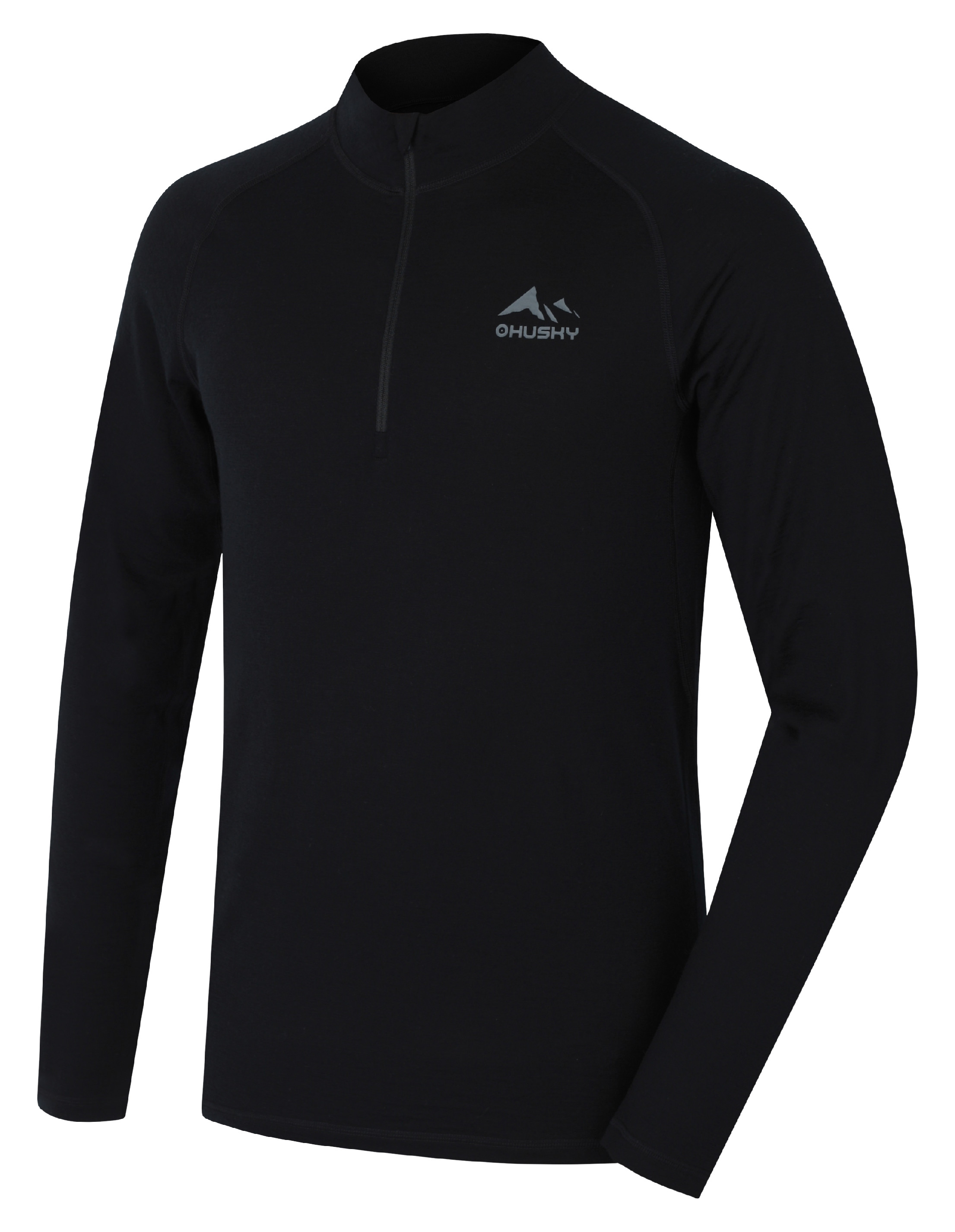 HUSKY MERINO MEROW ZIP M black triko Velikost: XXXL