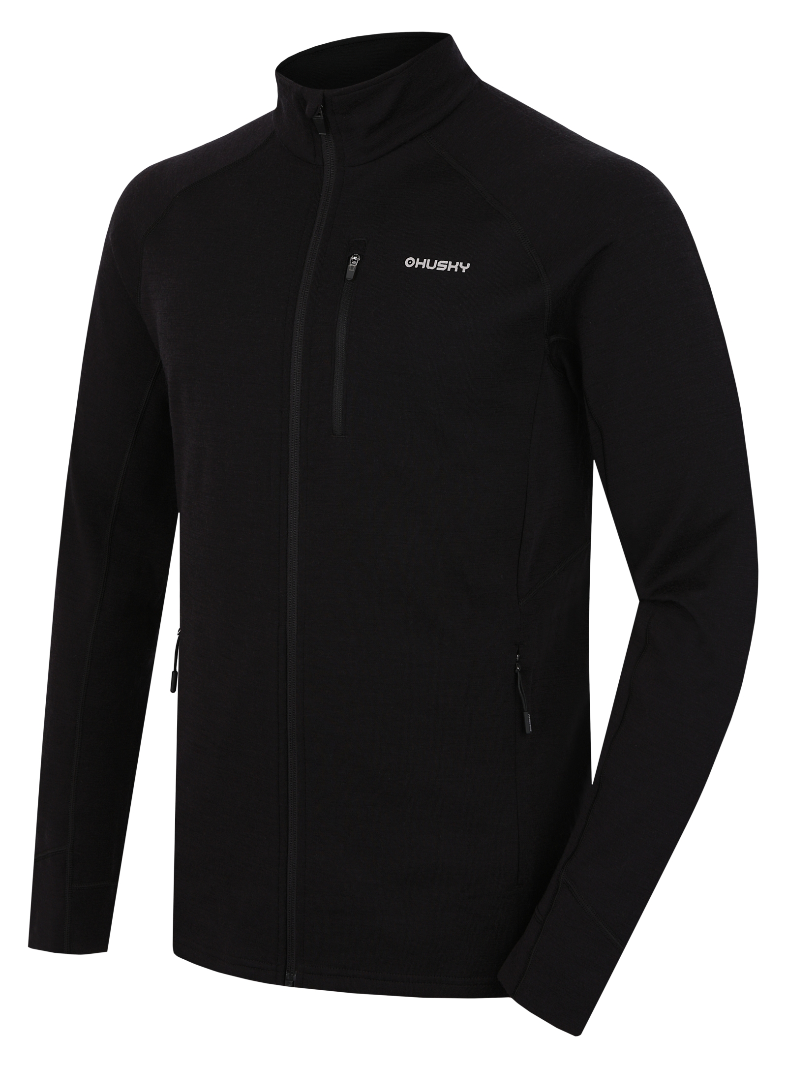 HUSKY ALOU M black merino mikina Velikost: M