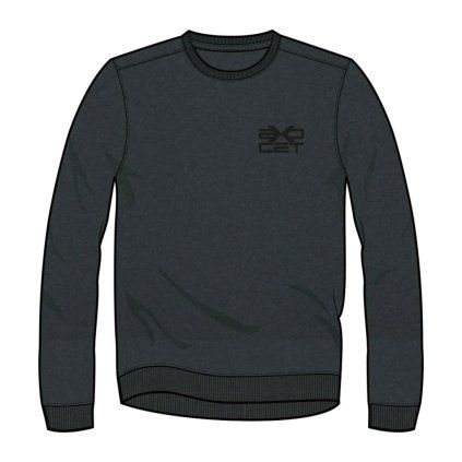 exocet dark heather grey sweater back
