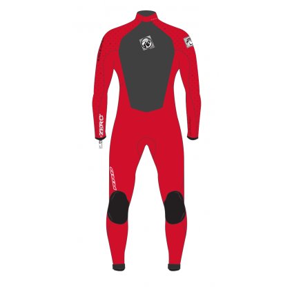 zero back zip red