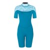 neilpryde damsky neopren spark blue zadni zip windsurfingkarlin short predni strana