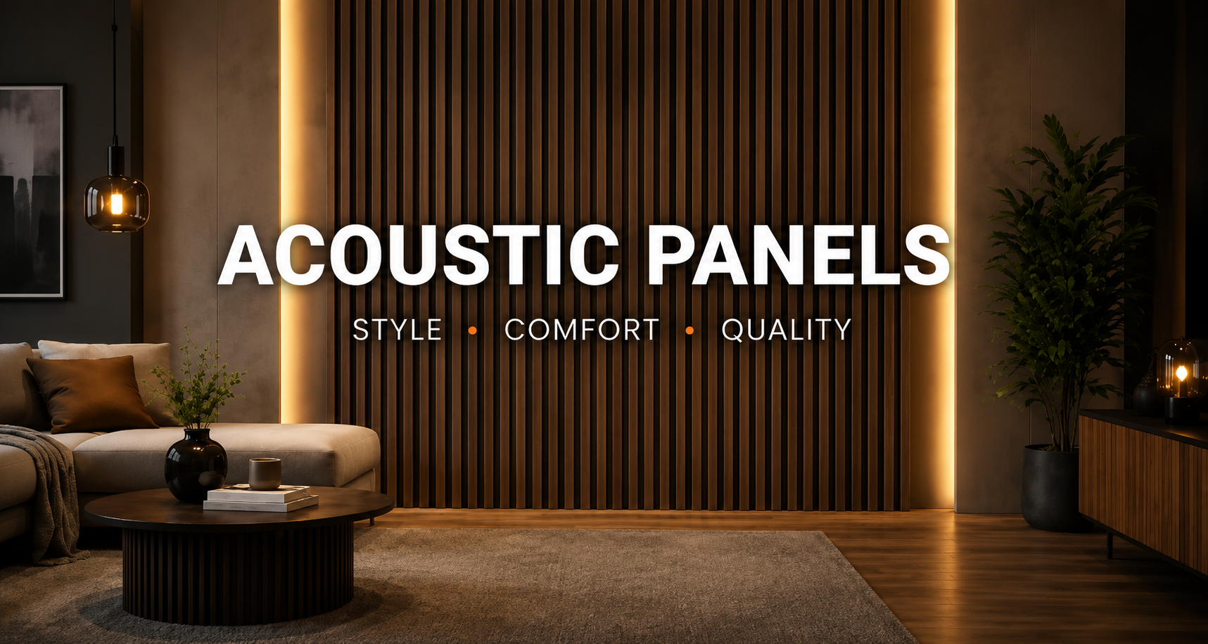 Acoustic panels – wooden wall panels for improved room acoustics, modern design and stylish interiors.