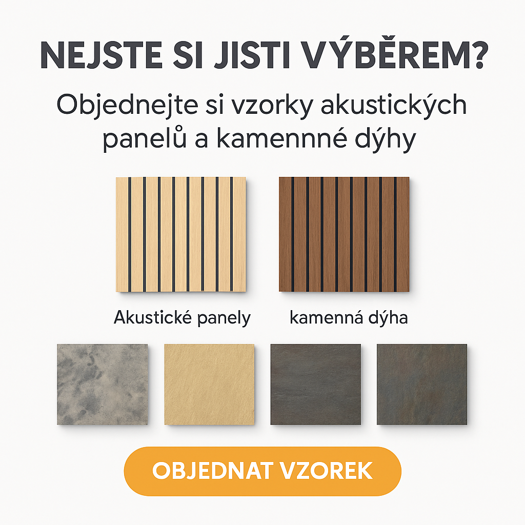 VZORKY KAMENNÁ DÝHA A AKUSTICKY PANEL