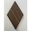 Set of 9 Decorative Wall Panels, Walnut Finish, Rhombus