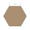 Decorative Wall Panel, Walnut Finish, Hexagon