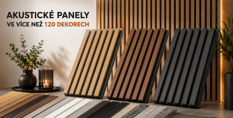 Akustické panely ve více než 120 dekorech