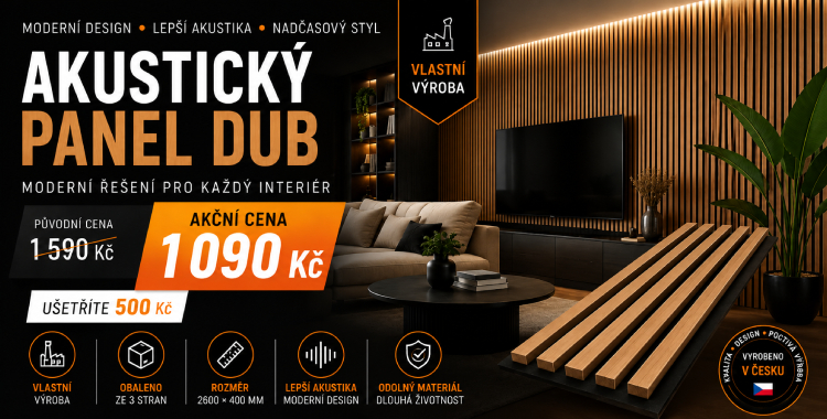Akustický panel Dub v akci