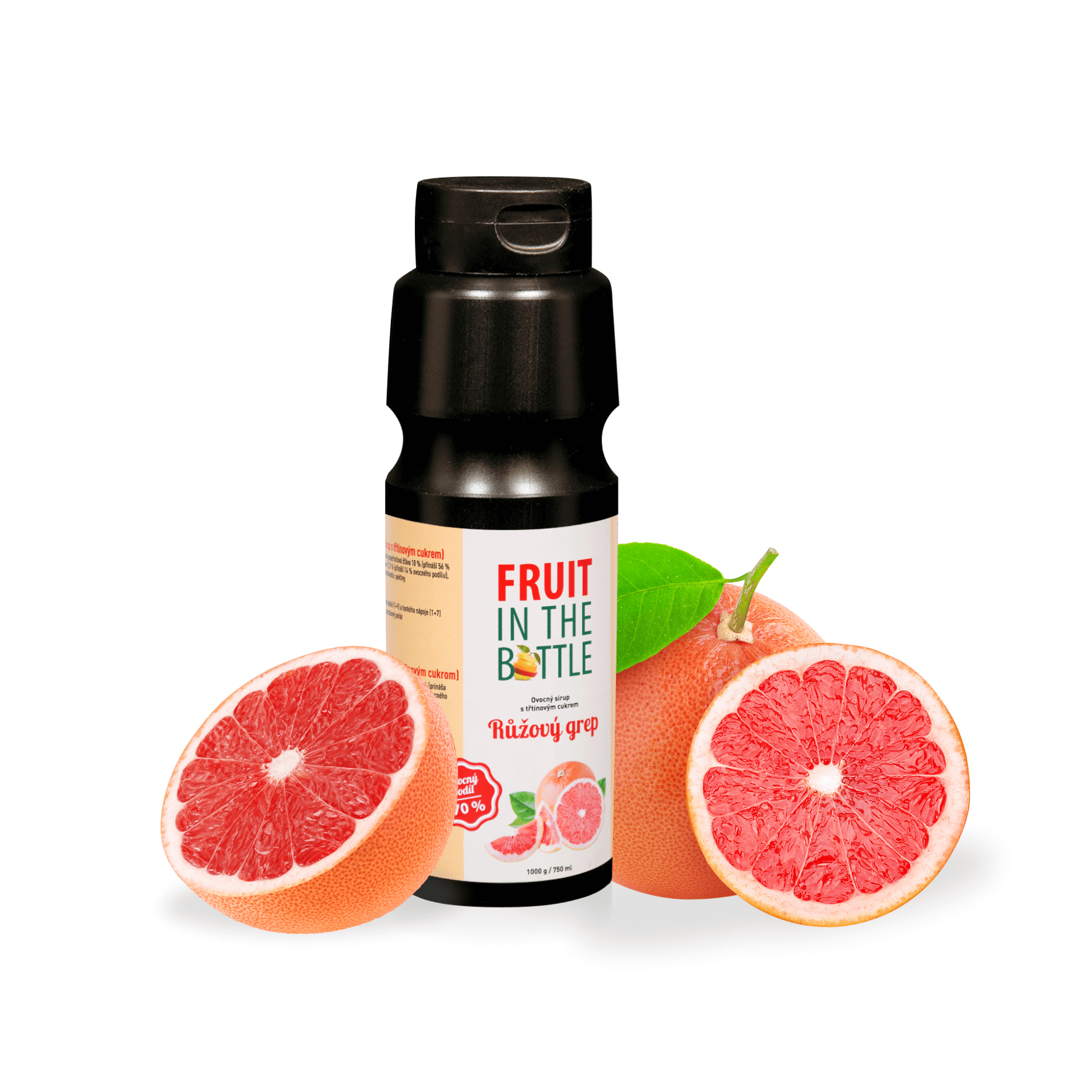 FRUJO Sirup Fruit in the Bottle – Růžový grep, 750 ml | Přírodní sirup do sody