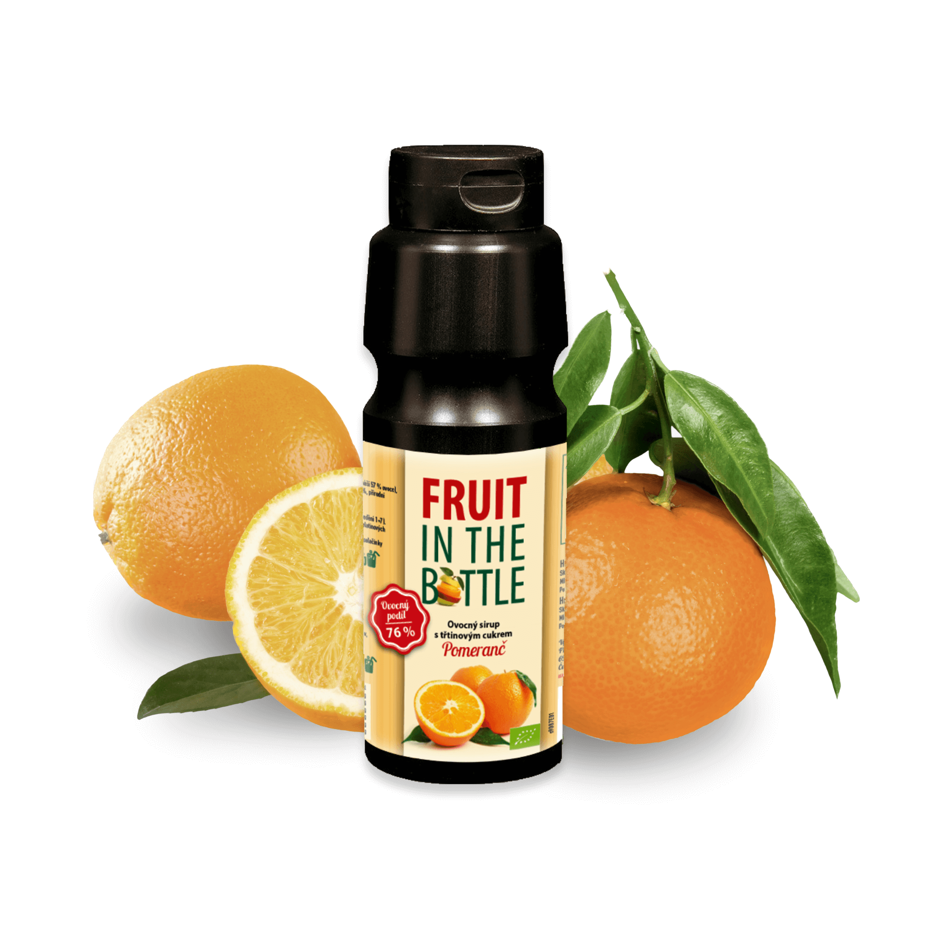 FRUJO Sirup Fruit in the Bottle – Pomeranč 750 ml | Přírodní sirup do sody