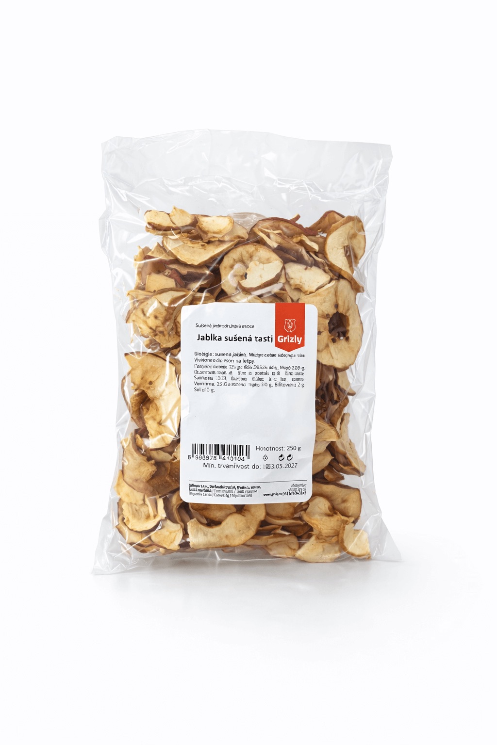 GRIZLY Jablka sušená tasty kroužky, 250 g