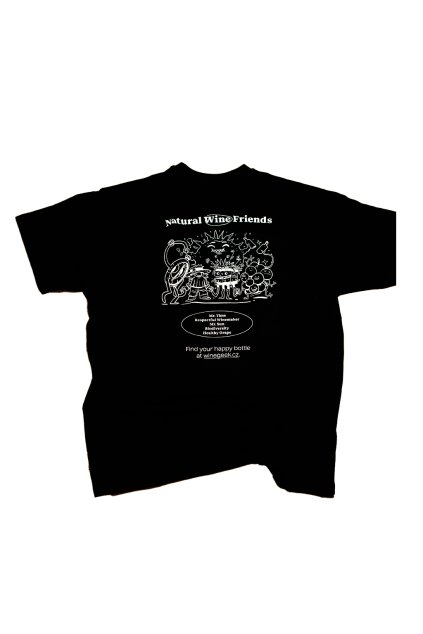 Natural Wine Friends - Tričko, černé