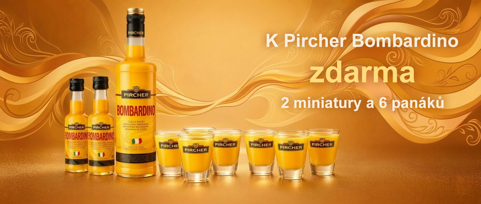 Pircher Bombardino + 2 miniatury a 6 panáků ZDARMA