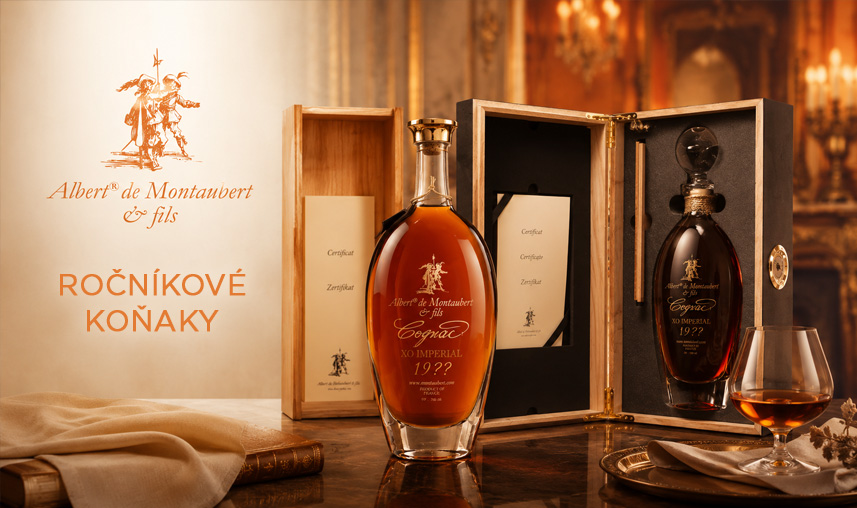 Ročníkové koňaky Albert de Montaubert Grande Champagne