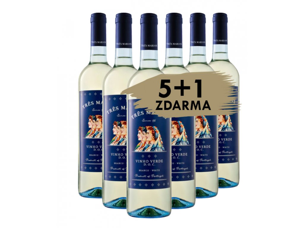 Tres Marias Vinho Verde D.O.C., 5+1 ZDARMA, 6x0,75l