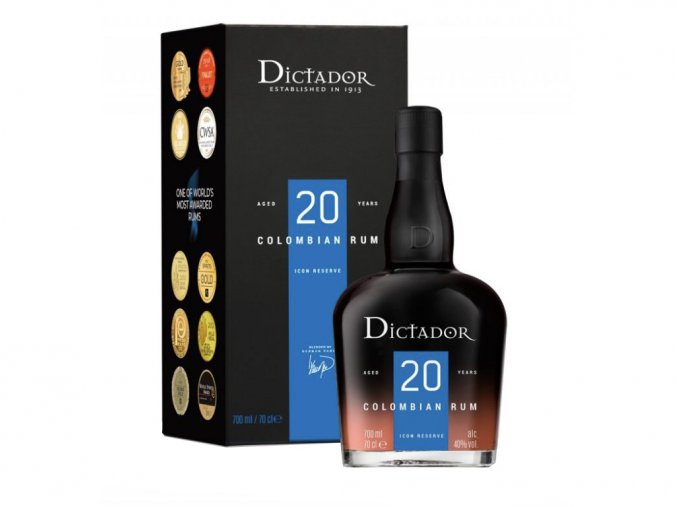 Dictador 20 YO, Gift Box, 40%, 0,7l