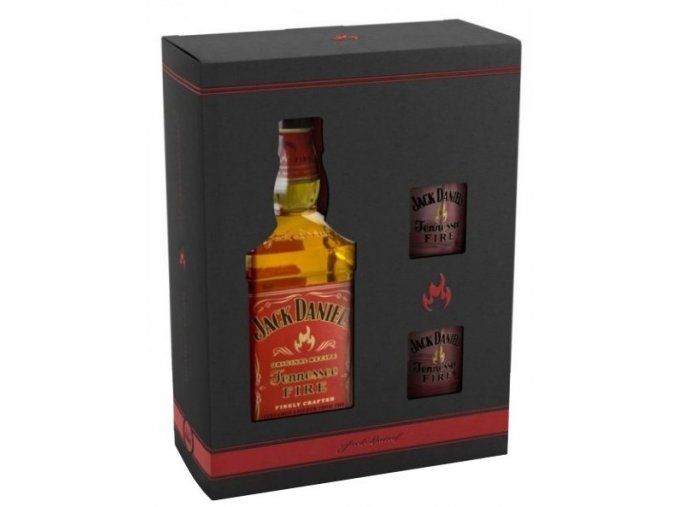 Jack Daniel´s Fire + 2 skleničky, Gift Box, 0,7l