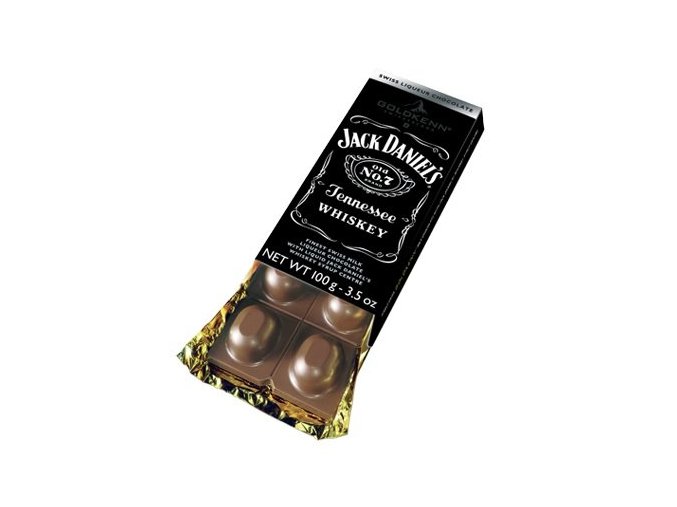 Goldkenn mléčná čokoláda plněná Whisky Jack Daniel's, 100g