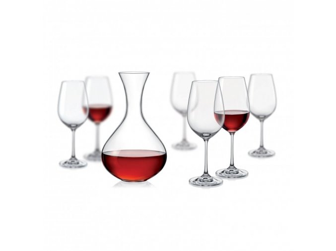 Sada sklenic a karafa - Viola wine set, Crystalex, 7ks