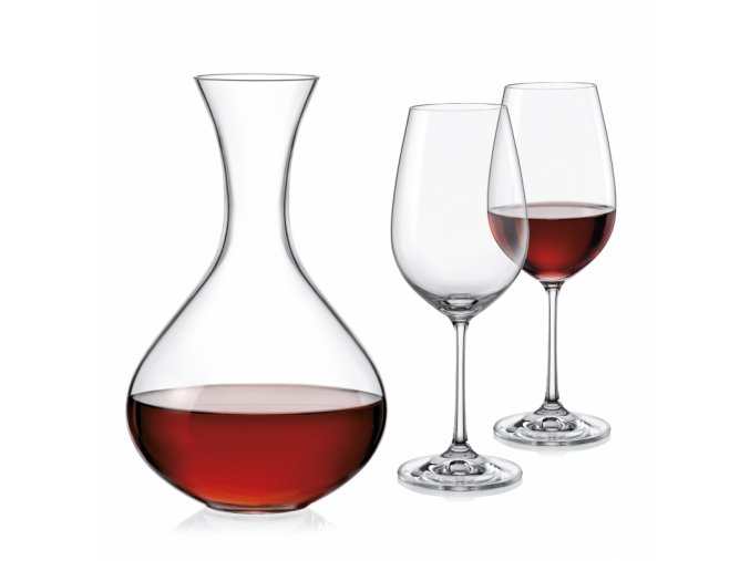 Sada sklenic a karafa Viola wine set, Crystalex, 3ks