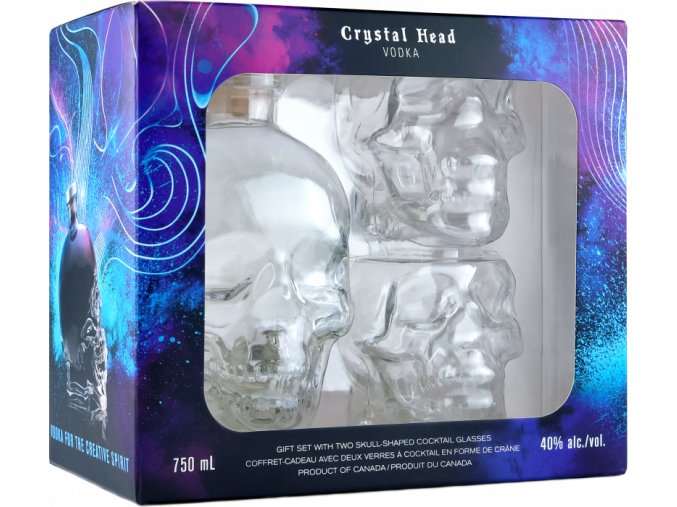 Crystal Head + 2 skleničky
