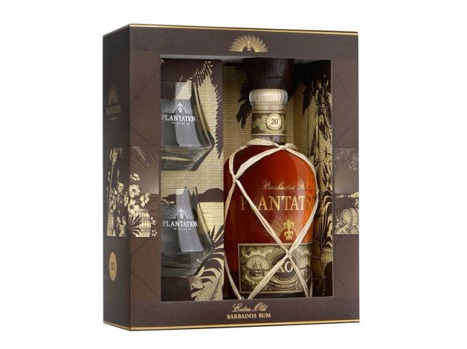 Plantation XO 20th anniversary + 2 skleničky, Gift Box, 40%, 0,7l